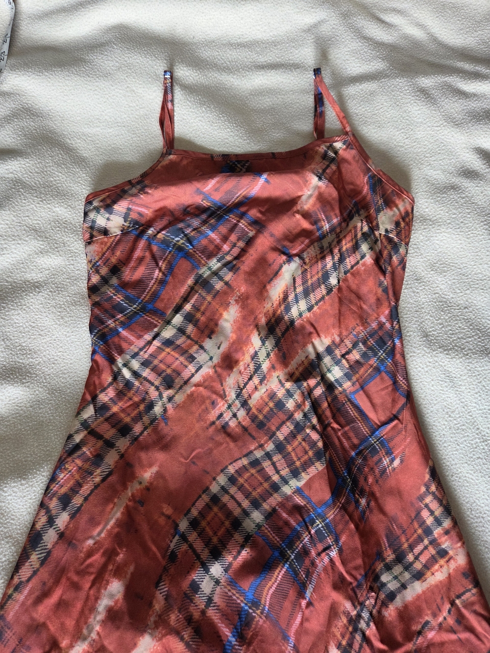 Cider Orange Plaid Midi-Dress - Picture 11 of 15